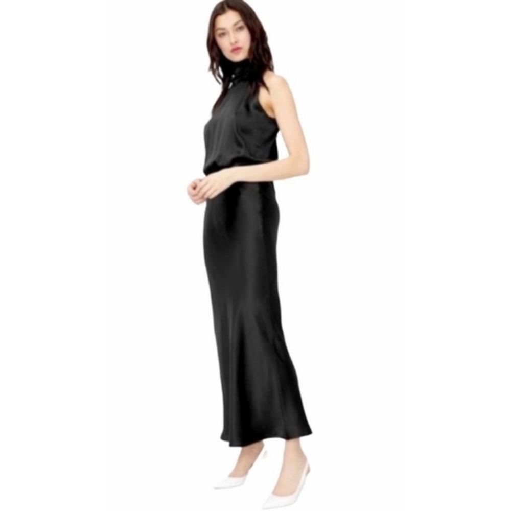 Generation Love Arie Silk Halter Dress‎ Black